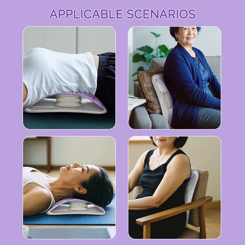 Back Stretcher Pillow Lower Back Relax Treatment Chronic Lumbar Support Herniated Disc Posture Corrector Pillow for Neck Waist