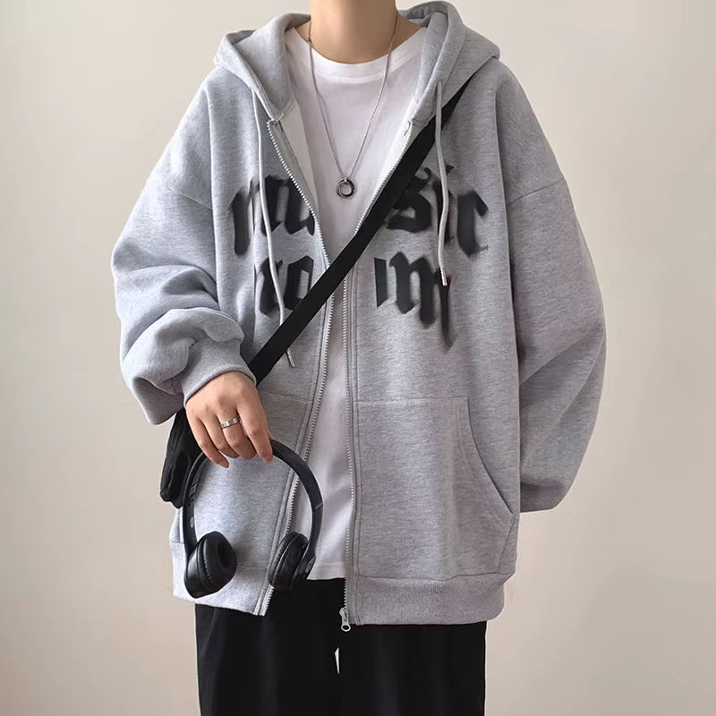 Y2K Rhinestone Cobweb Zip up Oversized Sweatshirt 2022 Autumn Goth Hoodie Men Women Grunge Hooded Jacket Streetwear Y2K Clothing